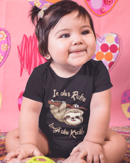 Faultier - In der Ruhe liegt die Kraft - Organic Baby Bodysuit - Oyssun