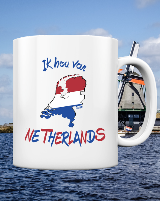 Ich liebe die Niederlande - Tasse einfarbig