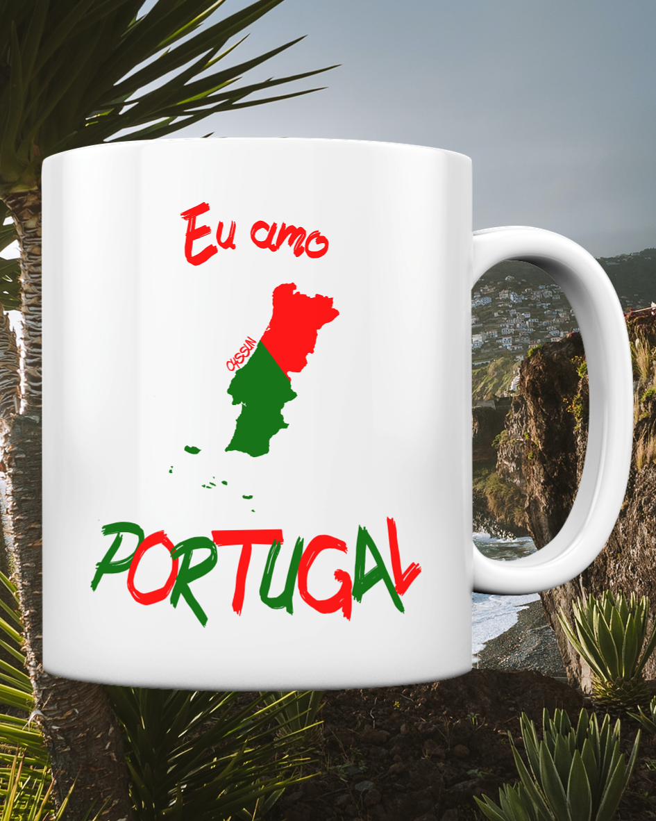 Ich liebe Portugal - Tasse einfarbig