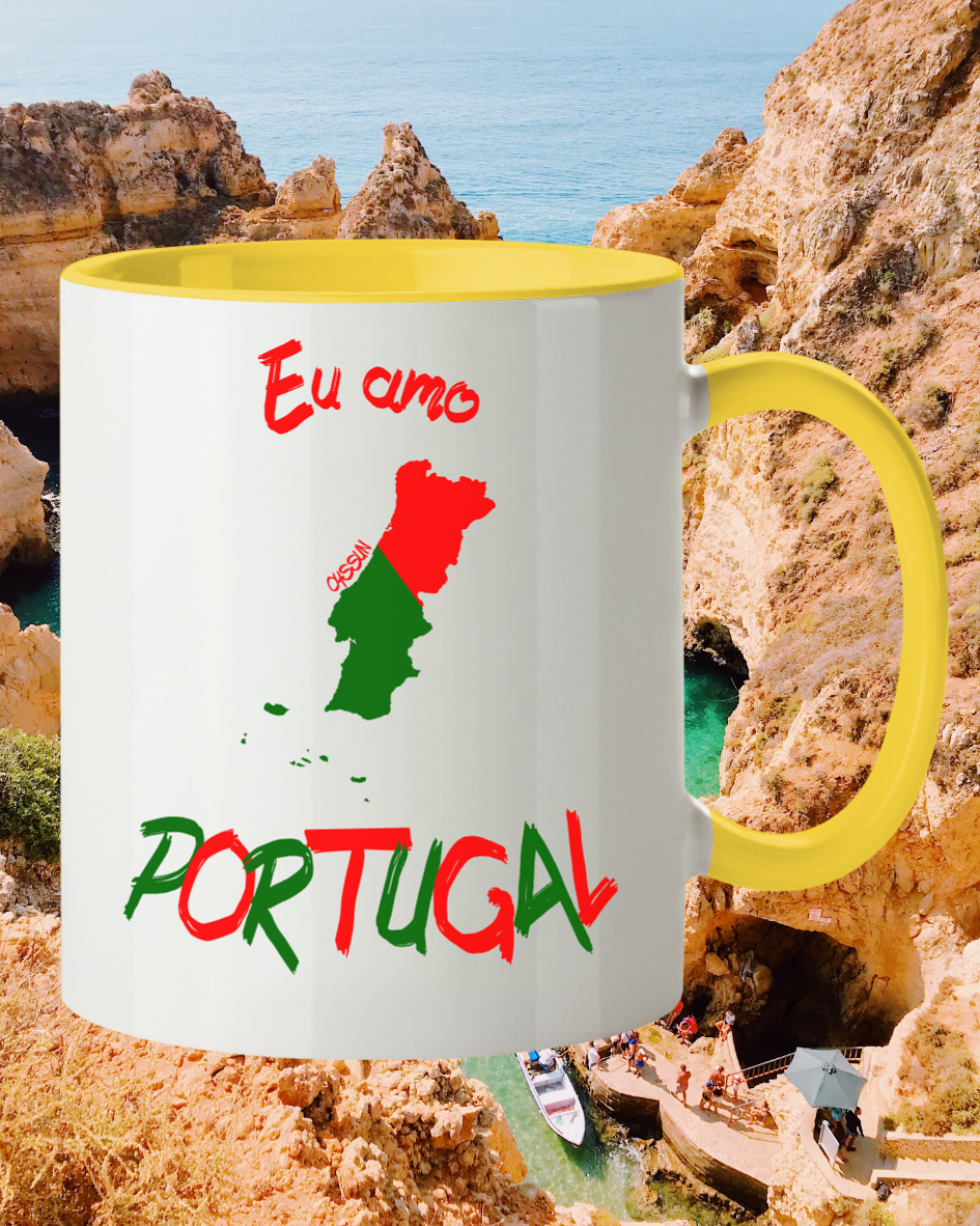 Ich liebe Portugal - Tasse zweifarbig