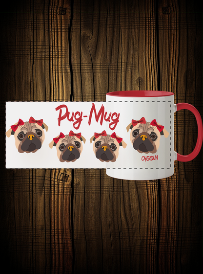 Pug-Mug - Panorama Tasse (In 11 Farben) - Oyssun