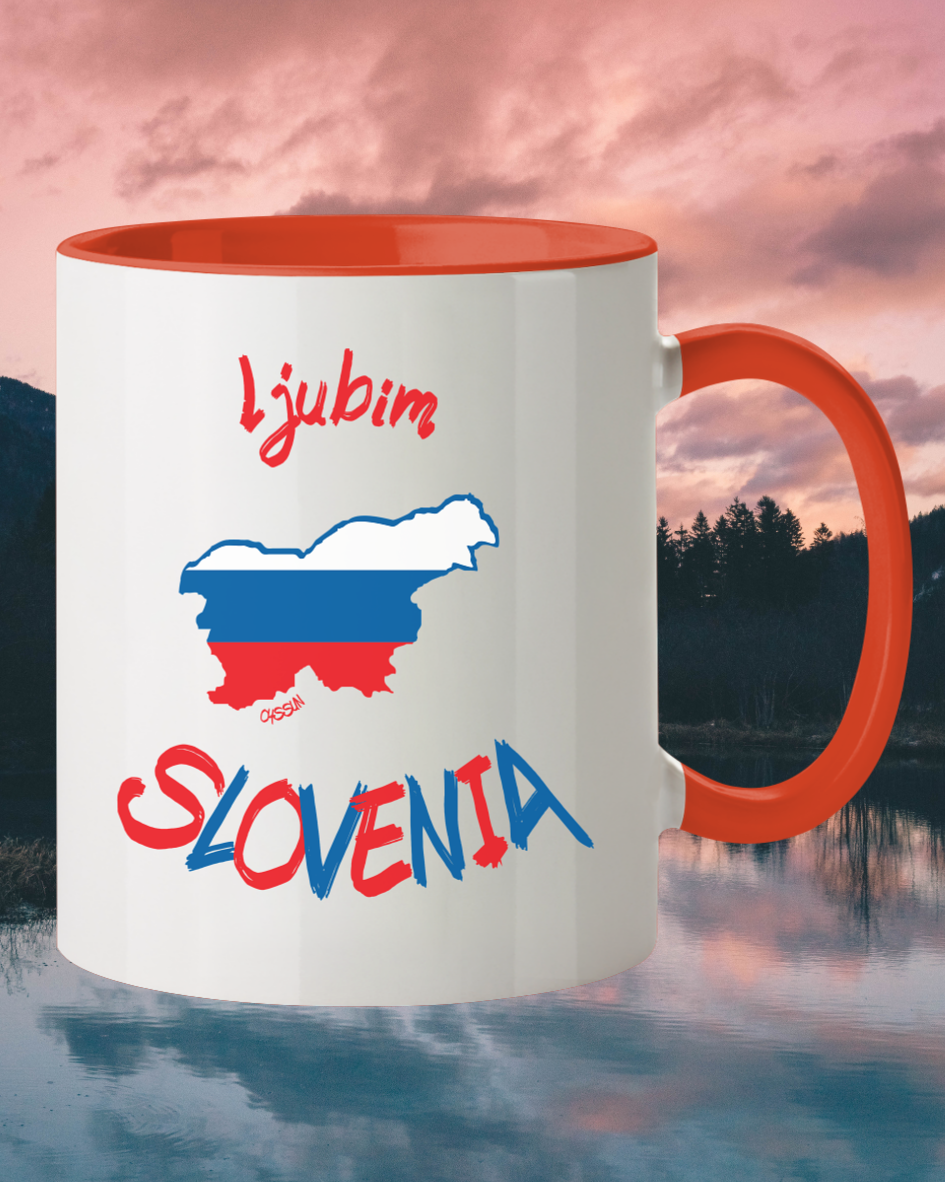 I love Slovenia - two-tone mug