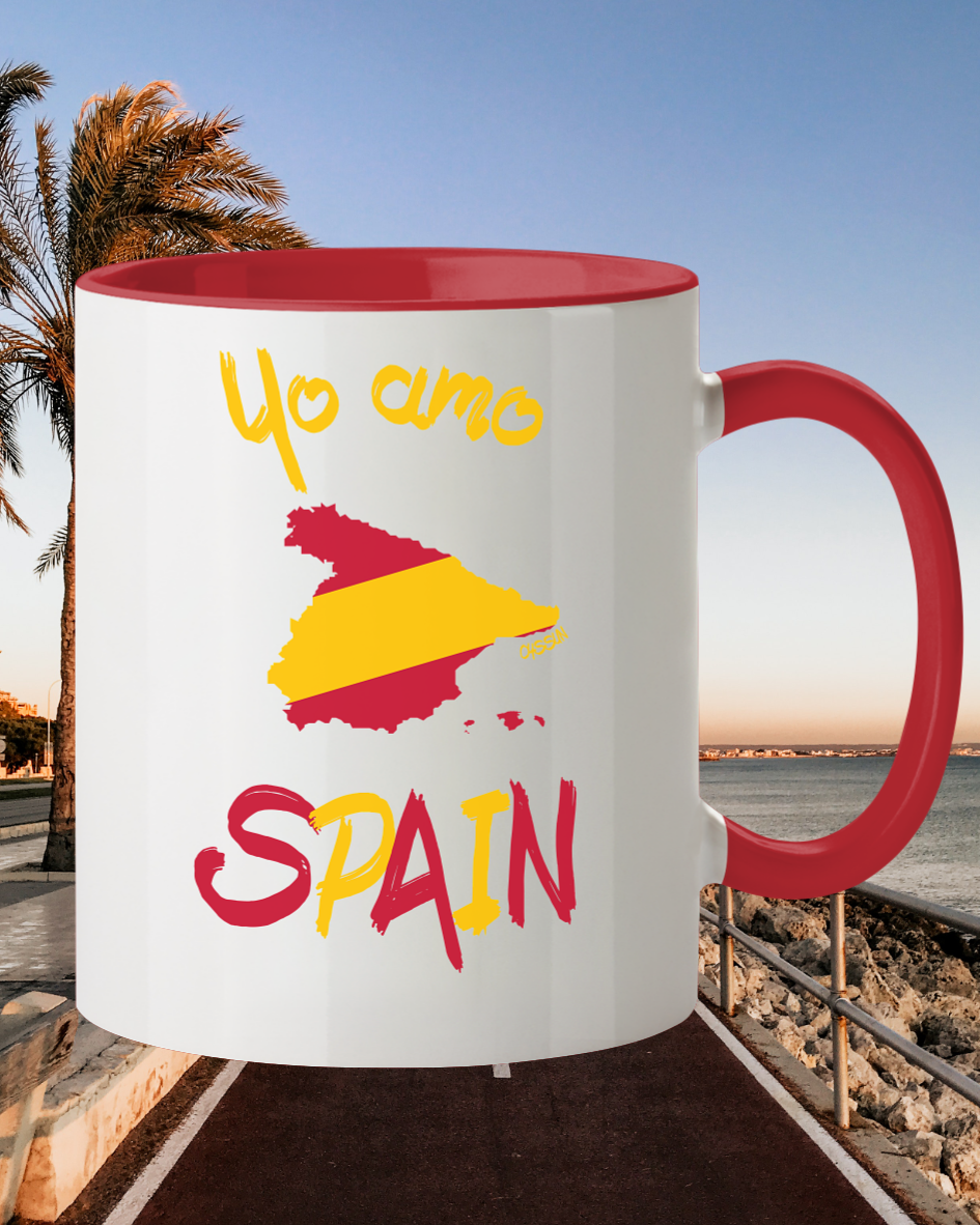 Ich liebe Spanien - Tasse zweifarbig