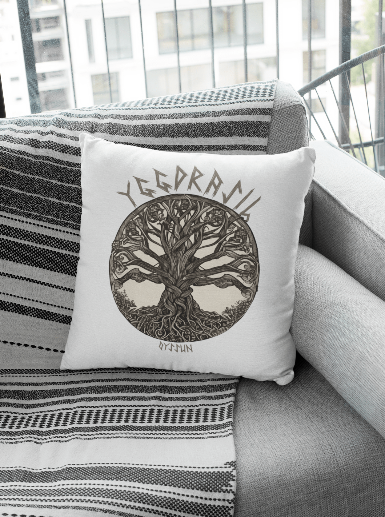 Yggdrasil - the world tree - cushion 40x40cm 