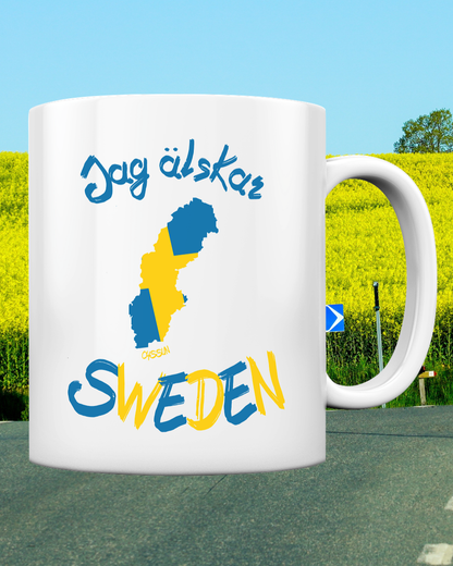 Ich liebe Schweden - Tasse einfarbig