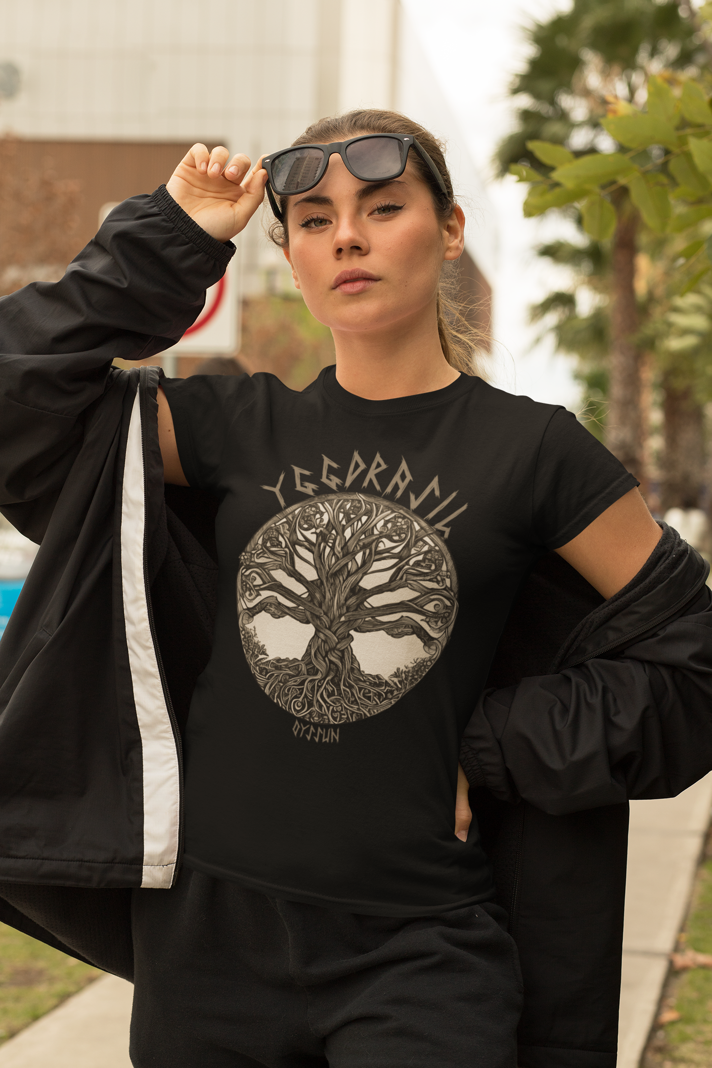 Yggdrasil - the world tree - Ladies Organic Shirt 