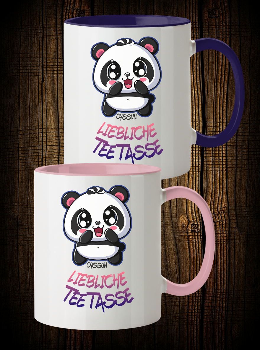 Liebliche Teetasse - Panda - Tasse (In 9 Farben) - Oyssun