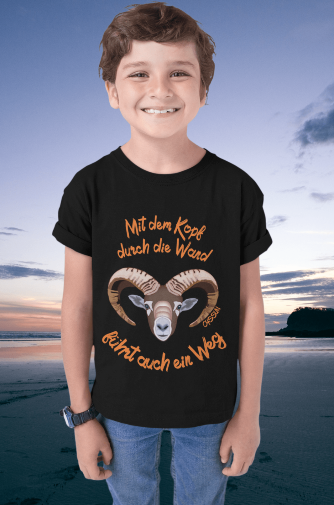 Mit dem Kopf durch die Wand - führt auch ein Weg - Kids Organic Shirt