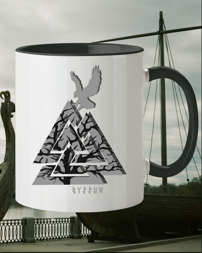 Valknut Tasse - Tasse zweifarbig