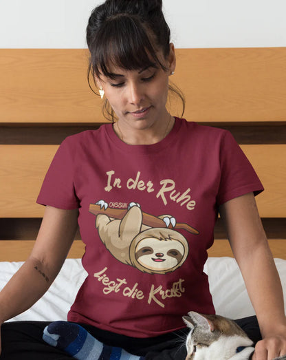 Sloth - There is strength in calmness - Ladies Organic Shirt 