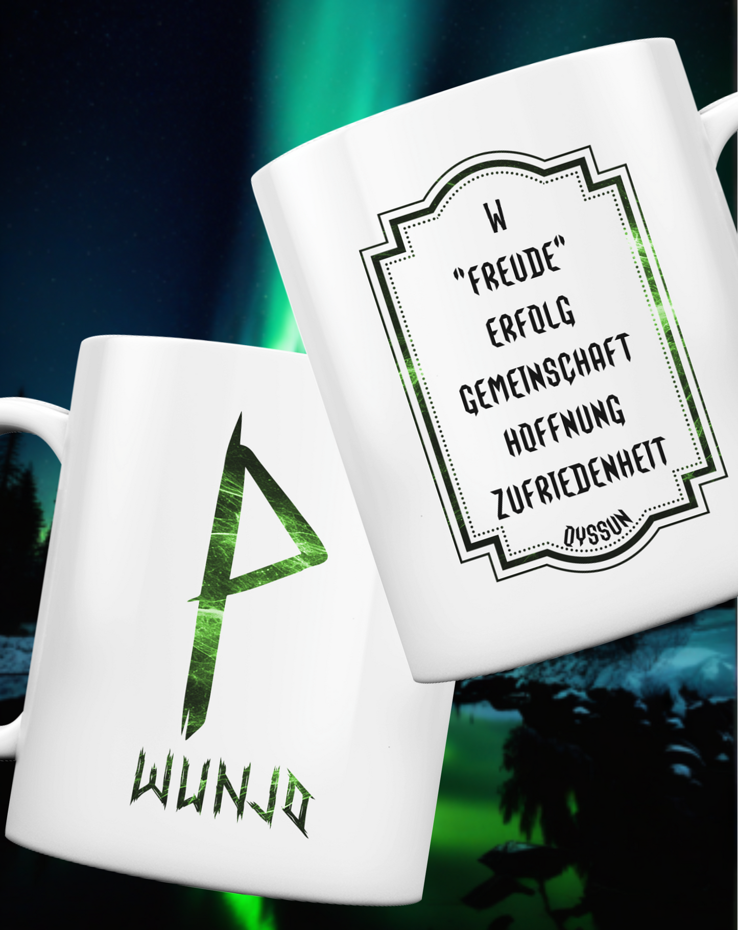 Wunjo Rune - Tasse