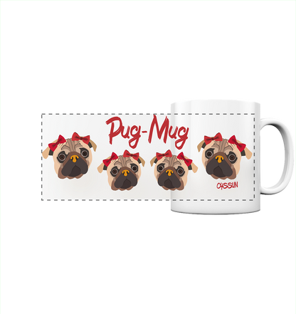 Pug-Mug - Panorama Tasse (In 11 Farben)