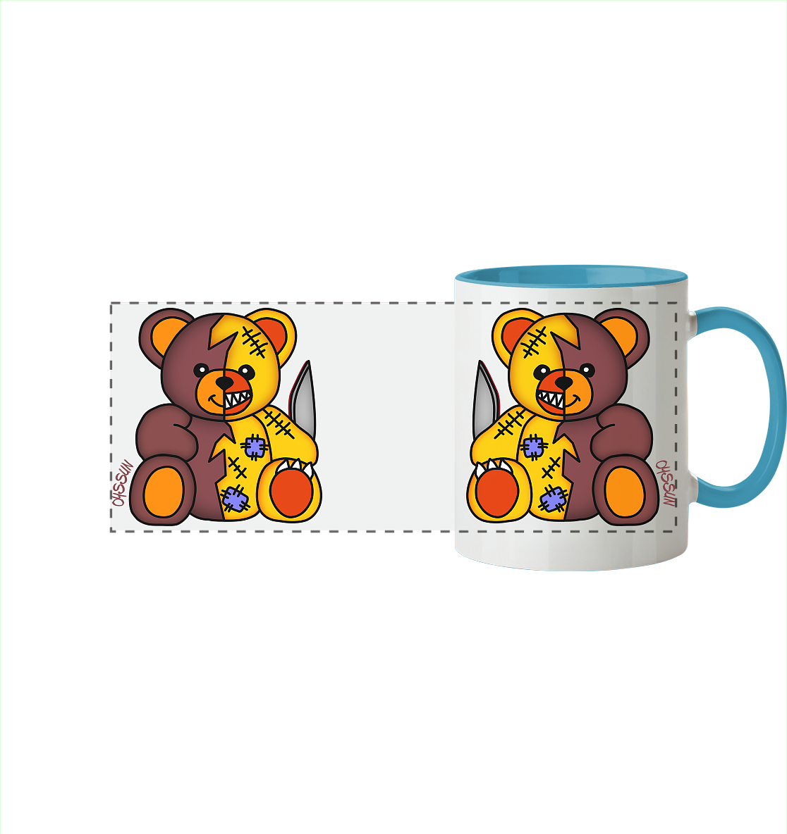 Crazy and Sweet - Bear Carl - Panorama Mug (In 12 Colors)