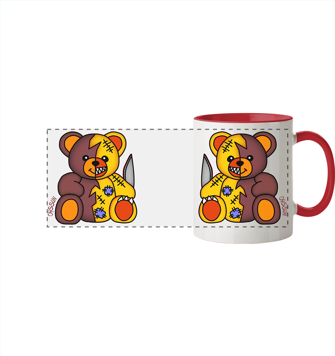 Crazy and Sweet - Bear Carl - Panorama Mug (In 12 Colors)