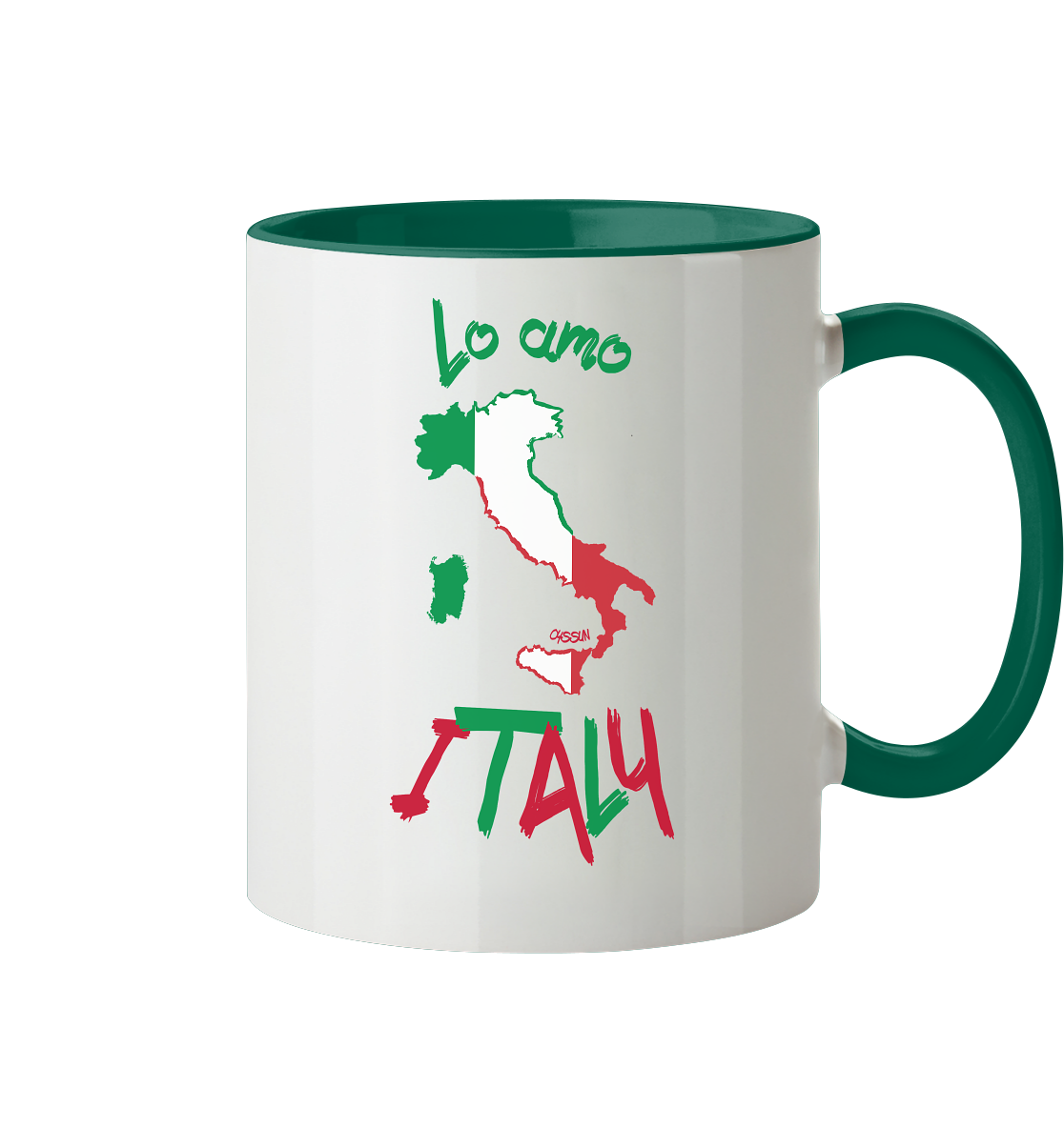 Ich liebe Italien - Tasse zweifarbig