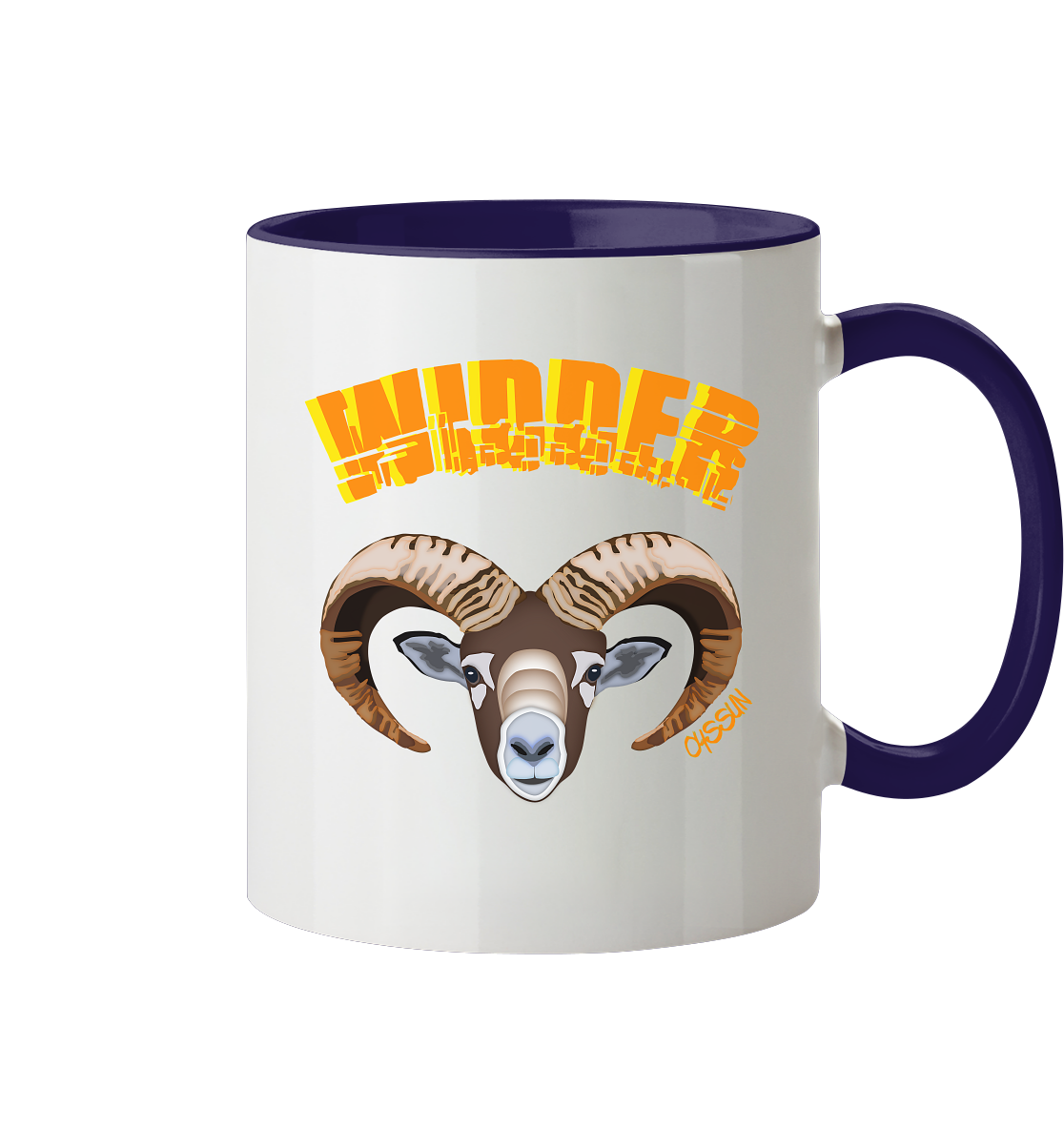 Zodiac sign Aries - two-tone mug