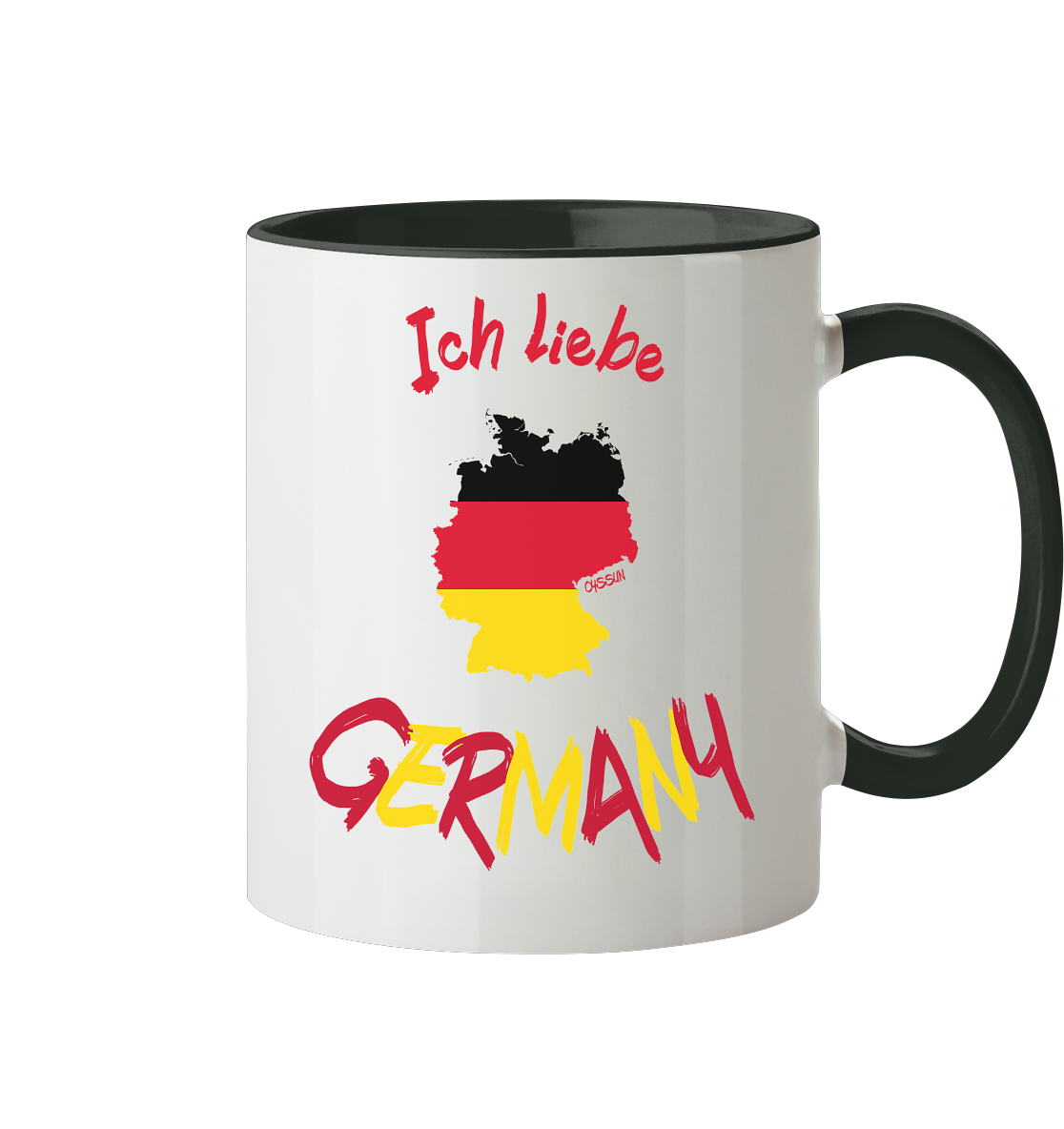 Ich liebe Deutschland - Tasse zweifarbig