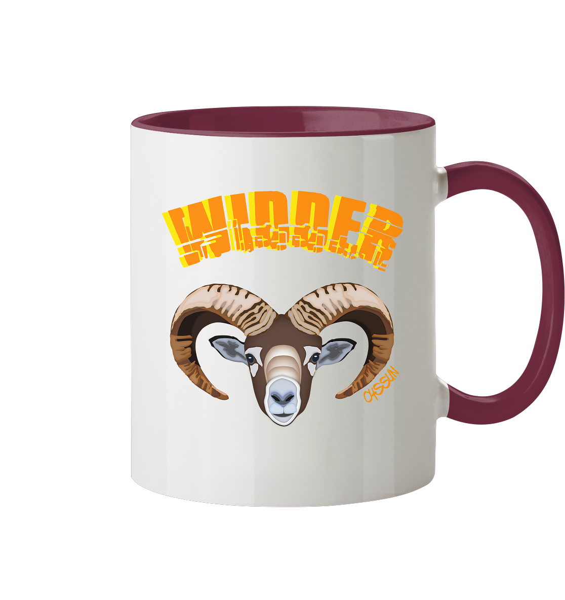 Zodiac sign Aries - two-tone mug