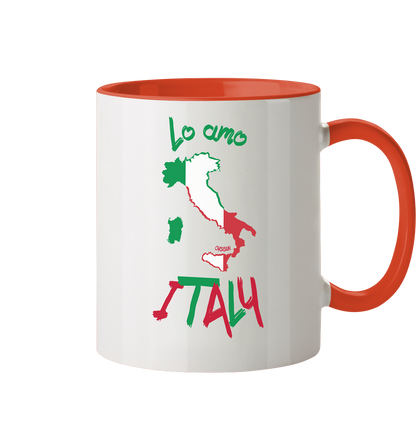 Ich liebe Italien - Tasse zweifarbig