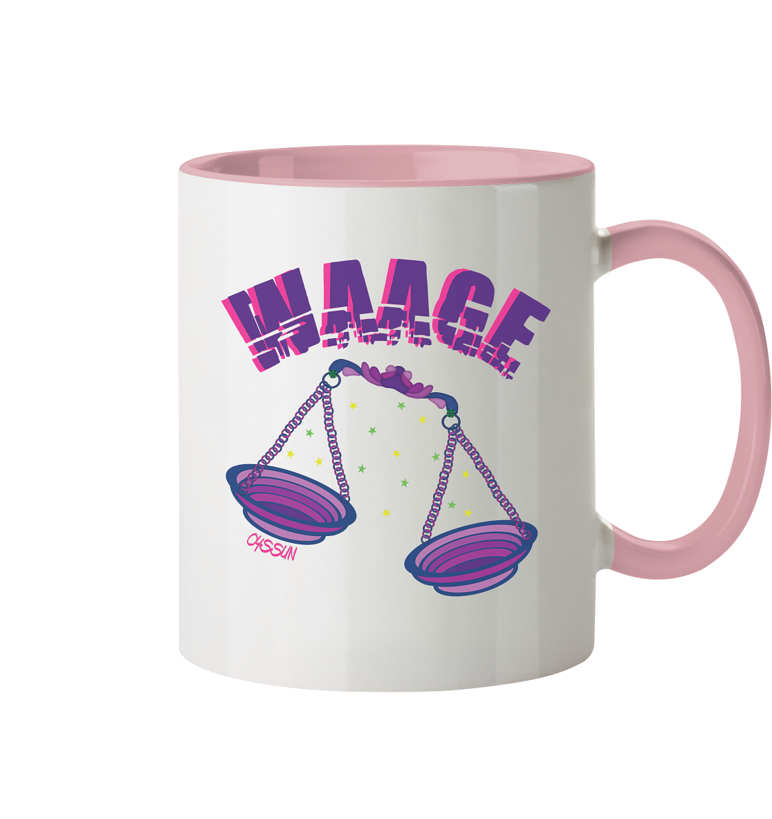 Sternzeichen Waage - Tasse zweifarbig